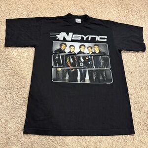 518. N’Sync 2001 Pop Odyssey Tour Black Graphic‎ T-Shirt for Men (M)